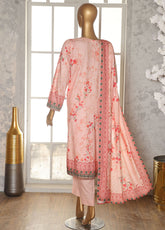 HZ Textiles Printed Linen Slub 3 Piece Unstitched Suit HZ25LSS LSD-305